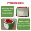 HELAIMAY Cute Watermelon Shape Ceramics Planters, Ceramic Succulent Pots with