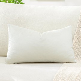 Artscope Luxury Velvet Cushion Covers Super Soft Decorative Rectangle Throw Pillow Covers Case Cushion Covers for Sofa Couch Bedroom Car Decor 40x60cm Cream White