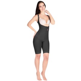 LIPOELASTIC VF BODY VARIANT – Liposuction Compression Garment, Postpartum Belly Binder, Full Body Girdle for Women, Fajas Colombianas Moldeadoras, Compression Bodysuit for Women (Black, 3XL)