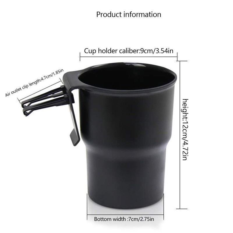 Car Cup Holder Hook, Auto Window Mount Bottle Holder 3.54''