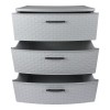 Sterilite Organizador Plástico Torre 3 Cajones Gris Multiuso Grande