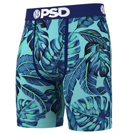 PSD Mens Boxer Briefs - Palm Paradise 3-Pack, 7 Inch Inseam, Moisture-Wicking, Boxer Briefs for Men Pack