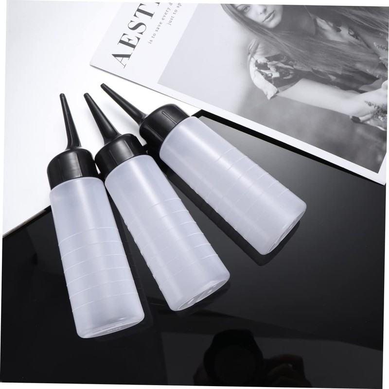 FOMIYES 3pcs Refillable Container Hair Dye Measuring Bottle Condiment Bottles