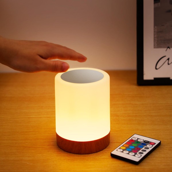 Nixtrve LED Bedside Lamp & Table Lamp Wireless with Touch,