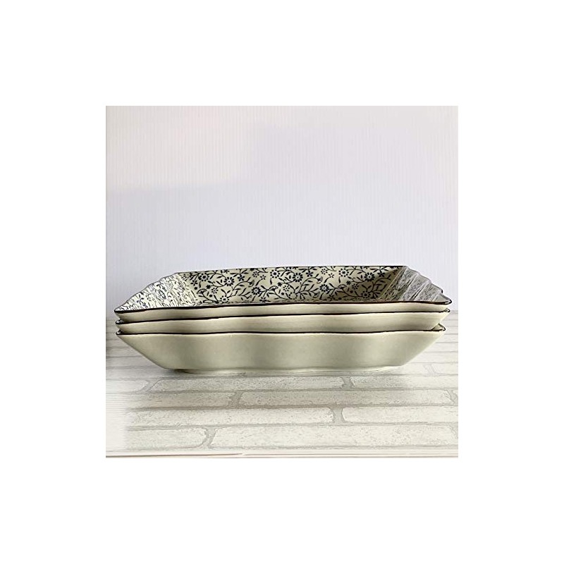 西田 (Nishida) No. 9 Square Dishes (Blue Flower Gathering/Bring Kagurazaka/Commercial