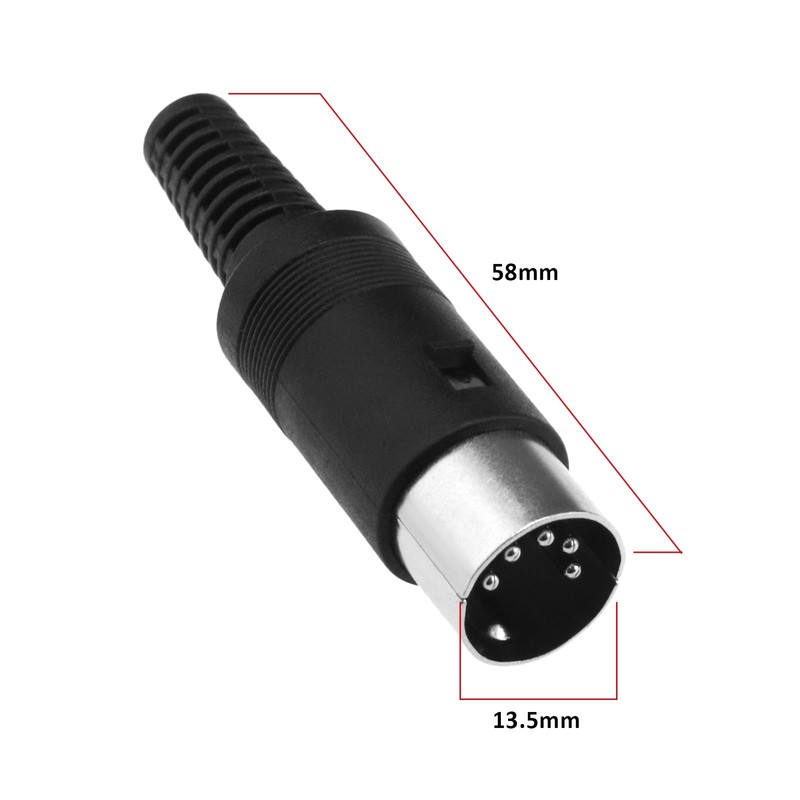 VGOL Pack of 8 5 Pin Connector DIN Solder Plug