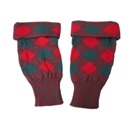 Tartanista Mens Tartan Kilt Hose Top In Red/Green Size L