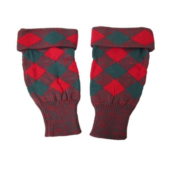 Tartanista Mens Tartan Kilt Hose Top In Red/Green Size L