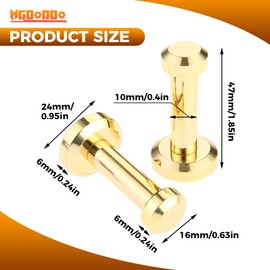 Mgoodoo 2pcs Door Hooks,Wall-Mount Robe Coat Hook,Towel Hook Heavy Duty Clothes Hanger Brushed Brass for Bathroom Lavatory Closets-Brushed Gold