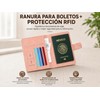 Porta Pasaporte con Bloqueo RFID y Cierre Magnético, Organizador de