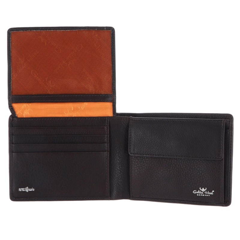 Golden Head Capri RFID Leather Wallet 12 cm, dark brown,