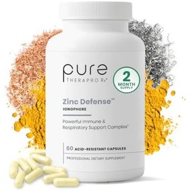 Pure Therapro Rx- Defensa de Zinc  Zinc  Cobre  Quercetina  60 Porciones en Cápsulas Veganas  LOptiZinc  Quercefit