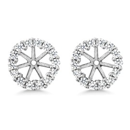 Gem Stone King 925 Sterling Silver Earring Jackets for 5MM Round Studs For Women