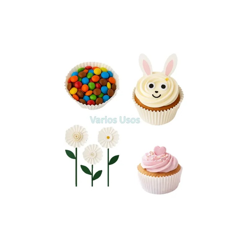 500 Capacillos Blanco 73 Premium Cupcakes Reposteria Varios