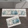 Teamery Autumn Eucalyptus Leaves Kitchen Mats for Floor Fall Pumpkins