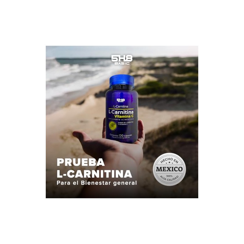 L-Carnitina con Vitamina C Energía, Rendimiento y Definición 5H8 NUTRITION