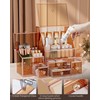 Youdepot Glass Makeup Storage for Vanity and Bathroom Countertop –