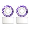 4Pcs 55x33mm PU Double Warped Skateboard Skate Skating Wheels Brush