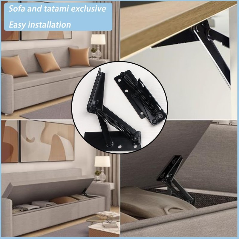 MINMHDONGX-(2pc) 80 Degree Foldable Lift Bracket Widely Used for Sofa