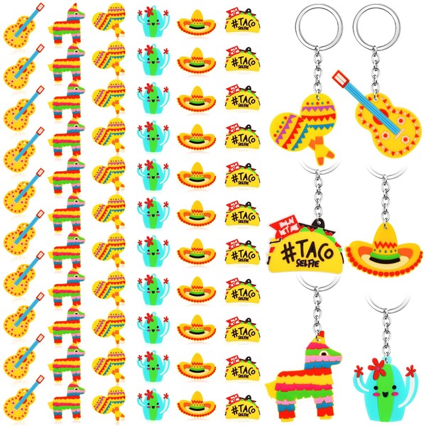 72 Pcs Mexican Fiesta Keychains - Cinco De Mayo Donkey