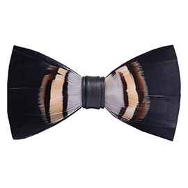 Men Adult Cool Black and Beige Kids Bow Ties Wedding Party Fancy Bowties Necktie for Grooms