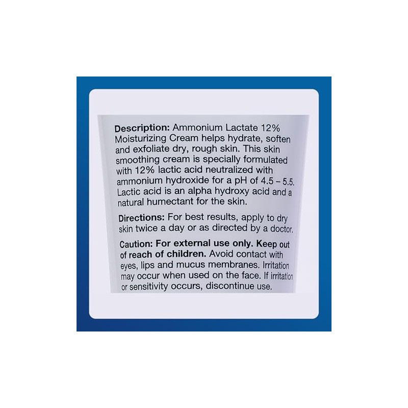Ammonium Lactate 12% Moisturizing Cream 140 Gm Flip-Top Tube by