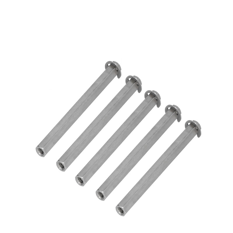 5Pcs Long Rod Nut Hex Coupling Female Threaded Straight Bar