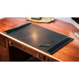 Dacasso Black 30" x 18" Desk Pad/Desk Mat/Desk Protector, Bonded Leather, 30.00 x 18.00 x 0.50 (PR-1403)