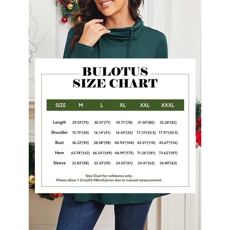 Bulotus Tunics for Women to wear with Leggings Long Sleeve