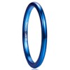 Vakki 2 mm Black/Blue/Silver Tungsten Carbide Wedding Band for Men/Women,