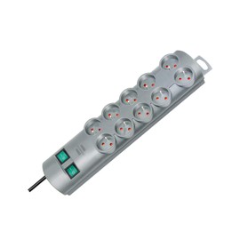 Brennenstuhl Primera-Line Power Strip 10G 10-Way Power Strip 2 m with 2 x Switches FR Plug