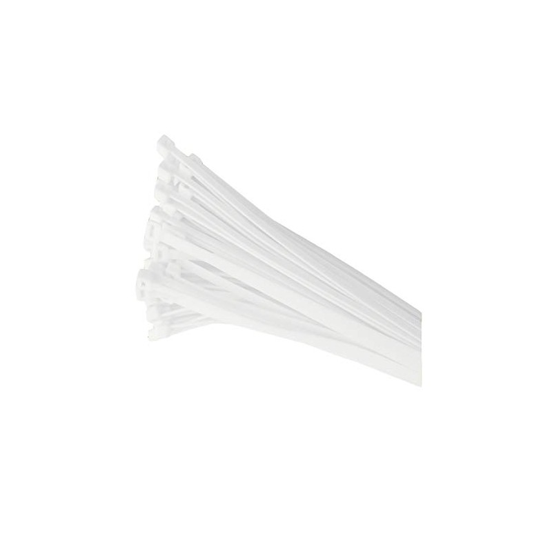 100 x White Nylon Cable Ties 300 x 4.8mm /