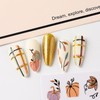 Fall Nail Art Stickers Decals Autumn Pumpkin Nail Decals 3D