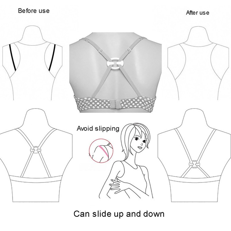3-Piece Bra Clips for Bra Straps Back Straps Clips Magic