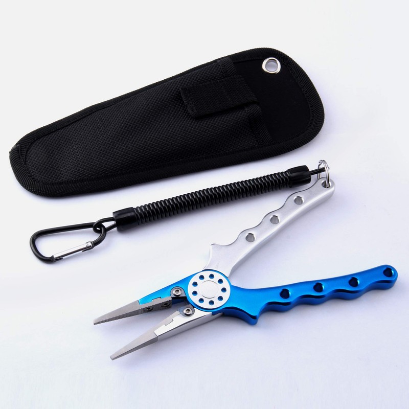 CRAZY SHARK Professional Saltwater/Fresh Water Aluminum Fishing Pliers Tungsten Carbide