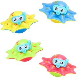 TOPWAYS Pool Diving Toy Set 4 Diving Octopuses Diving Torpedoes Swimming Underwater Pool Training Toys Diving Games Training Children's Gifts (4PCS Octopuses)
