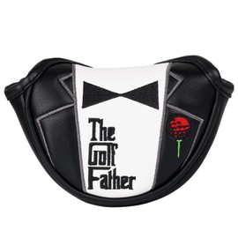 The Golf Father Mid Mallet Putter Cover,Small Putter Cover Magnetic, Funny Mini Mallet Putter Cover Golf Club Covers for Men, Golfer Gifts