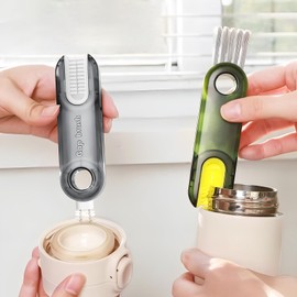 Wandefol 3-in-1 Multifunctional Cleaning Brush, Gap Cleaning Brush for Water Bottles, Water Bottles Cleaning Brush, Lid Gaps Cleaning Brush for Cups and Bottles