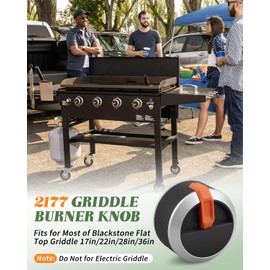 Vagmuxado Griddle Burner Knobs Kit Fit for Blckstone 17” 22” 28” 36” Flat Top Gas Griddle Control Knobs with Hardware, 4 Pcs