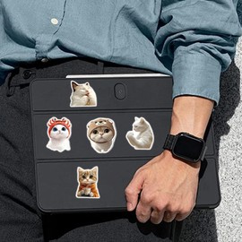 Cat Stickers, Cute Animal Stickers, Aesthetic Decals Party Supplies for Water Bottles Laptops Phone Luggage Guitar, Stationery