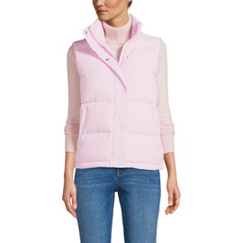 Lands' End Women's Max 600 Down Puffer Vest Large Pink Frost