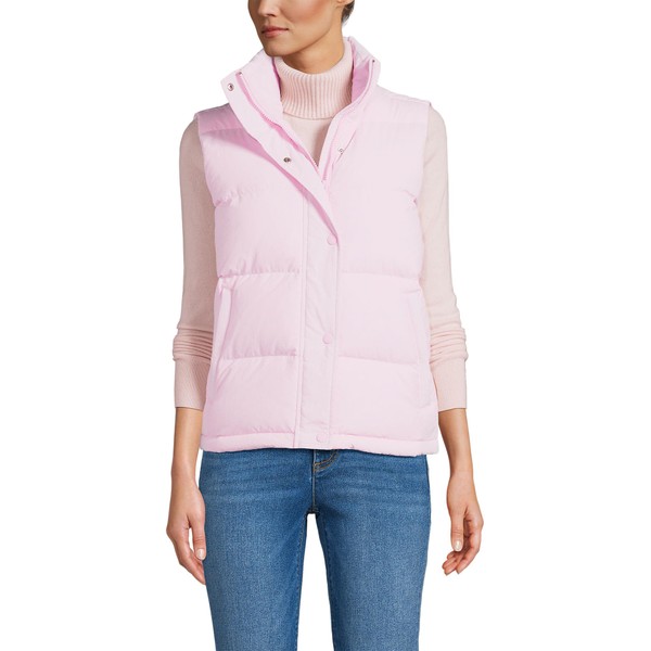 Lands' End Women's Max 600 Down Puffer Vest Large Pink