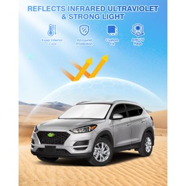 Canvcle Sunshades for Hyundai Tucson 2016-2021 Accessories Windshield Sun Shade Side Rear Window Shade Cover Sun Visor Shield Privacy Protection Keep Vehicle Cool Black 8PCS