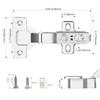 Asidrama 2 Pack Half Overlay Soft Close Cabinet Hinges，Silent Hydraulic