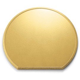 Obon Tray OL-20-15 Shaku 1 Cloud Half Moon Basin, Tataki Gold/Black Painted