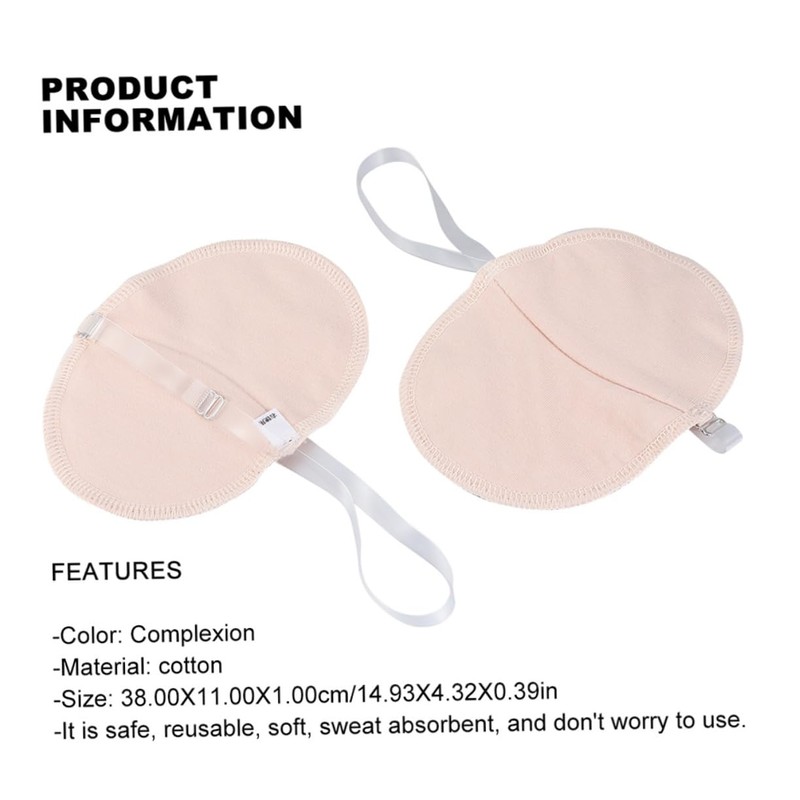 FOMIYES 2sets Underarm Sweat Pads Non-visible Reusable Soft Absorbent Underarm