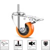 Stem Caster Wheels Heavy Duty Casters PVC M8-1.25x1″ (Stem Diameter