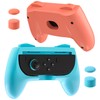 FUNDIARY Blue+Orange Grip Compatible with Switch 2 Controller, Durable Grip
