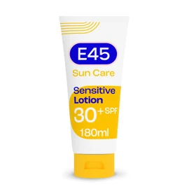 E45 E45 Sun SPF30 Sensitive Sun Cream with Vitamin E - UVA and UVB Protection- Fragrance-Free and Dermatologically Tested Sun Lotion For Body - Suitable For Dry, Sensitive and Eczema Prone Skin (180ml)