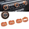 Kacepar Car Styling Air Conditioning Knobs Circle Trim, Air Conditioning